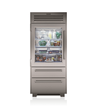 36" PRO Refrigerator/Freezer with Glass Door