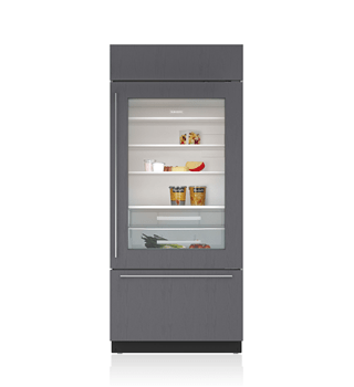 Legacy Model - 36" Classic Over-and-Under Refrigerator/Freezer with Glass Door - Panel Ready