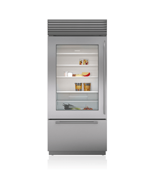 Glass store front freezer