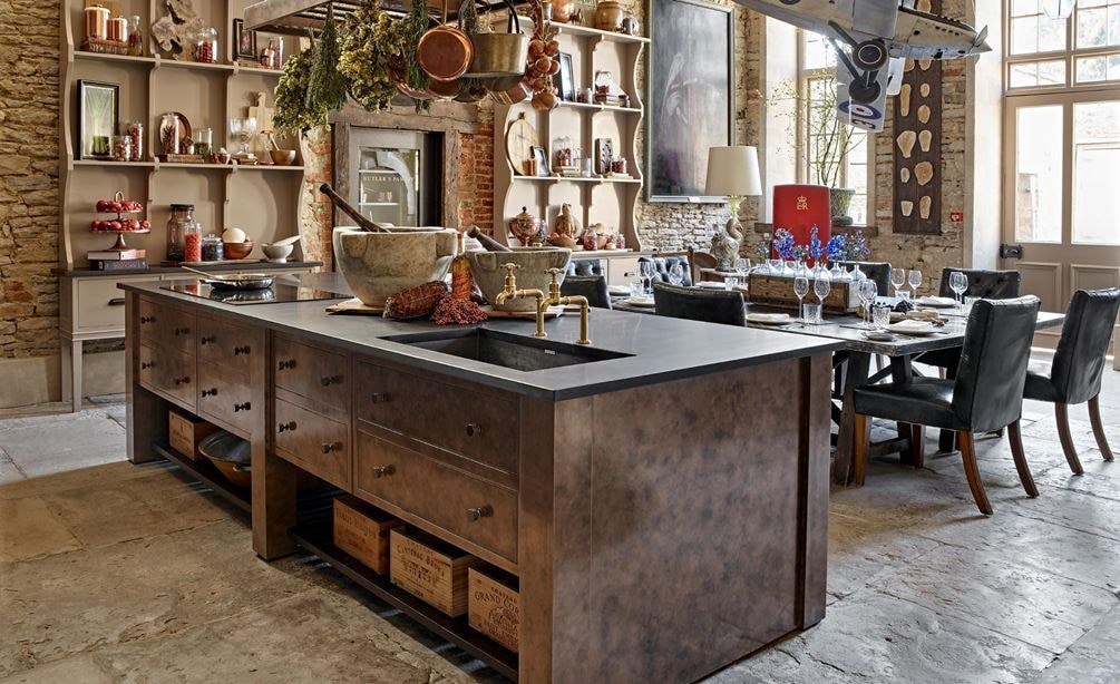 Wolf 36" Contemporary Induction Cooktop in Cotswold Stately Home by Naomi Peters.