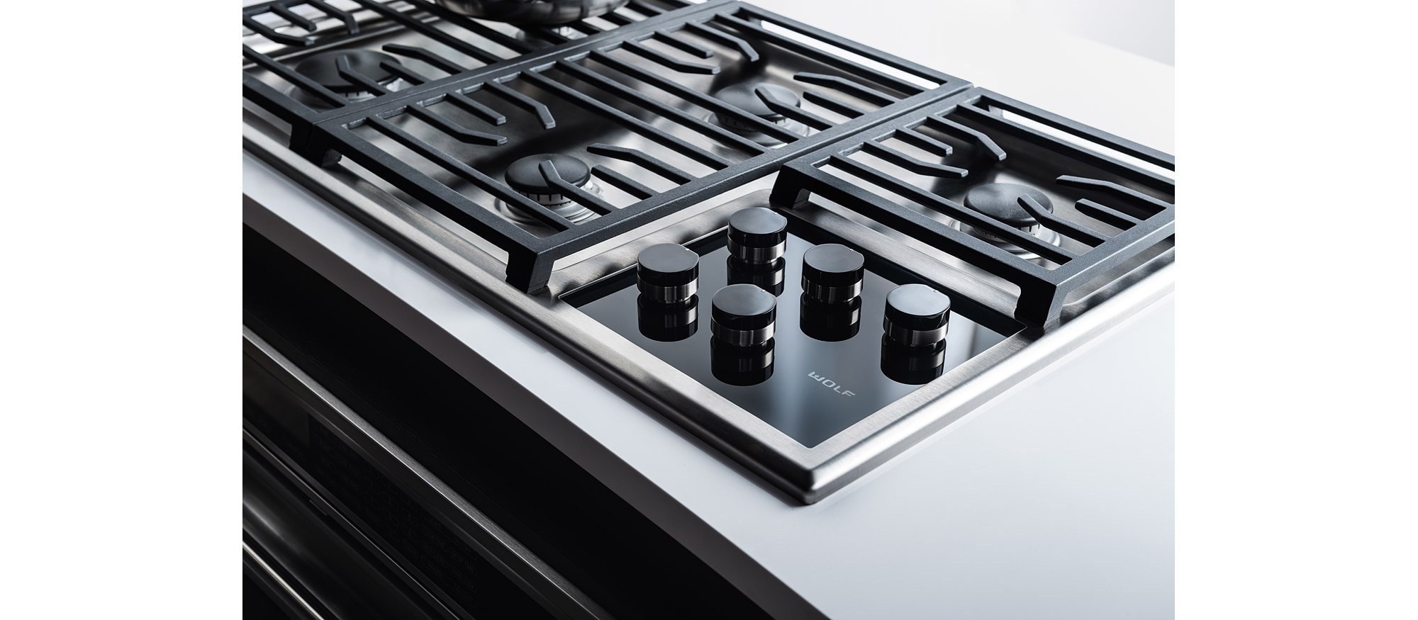 Visit a Sub-Zero, Wolf and Cove showroom and turn on a gas cooktop and see our patented dual-stacked, sealed burners in action