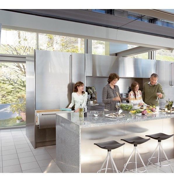 Sub-Zero 36" Designer Over Under Refrigerator Freezer Ice Maker Panel Ready (IT-36CI) - Formerly Integrated