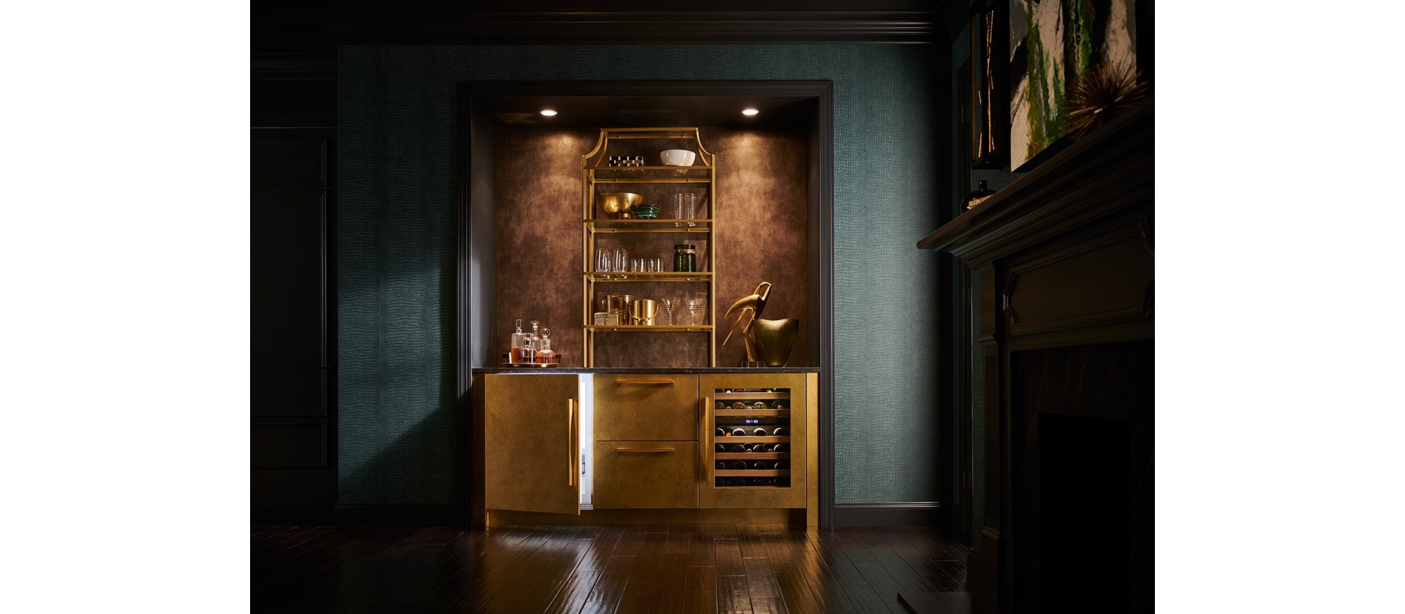 Sub-Zero 24" Designer Undercounter Refrigerator/Freezer with Ice Maker (DEU2450CI)