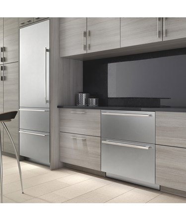 Sub-Zero 30" Refrigerator and Freezer Drawer Panel Ready (ID-30C) disappears thanks to custom panels and handles for seamless installation.