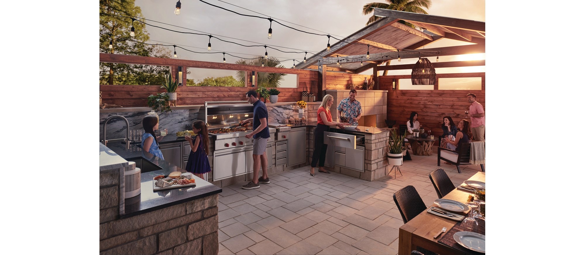 Outdoor party in progress