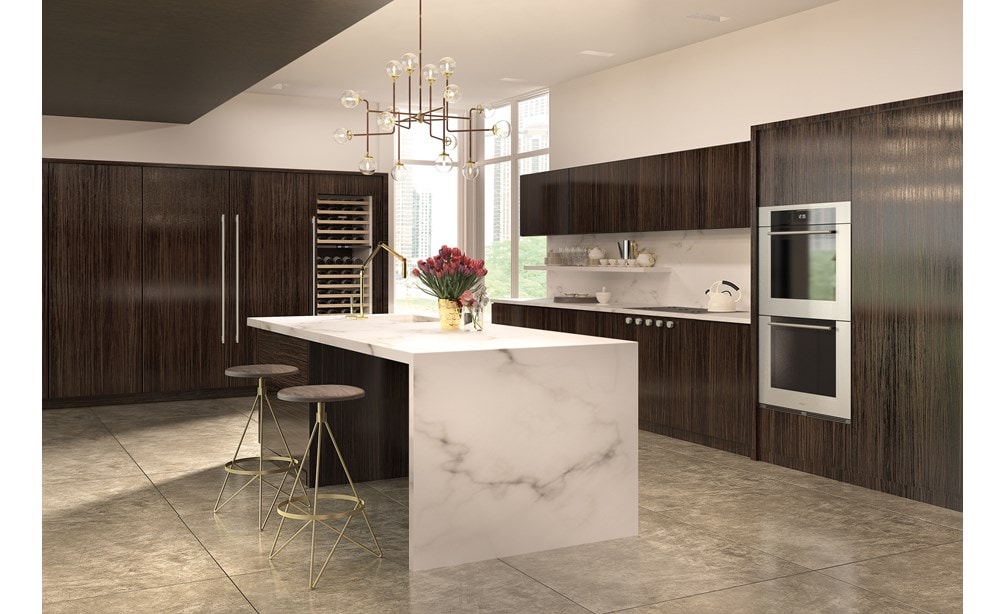 The Wolf 30" M Series Transitional Double Oven (DO30TM/S/TH) featured with Wolf 36" Contemporary Gas Cooktop (CG365C/S)