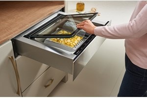  The Wolf 24" Vacuum Seal Drawer (VS24) removes air and seals food, including liquids, in airtight bags to keep it in the perfect condition until you're ready to serve.