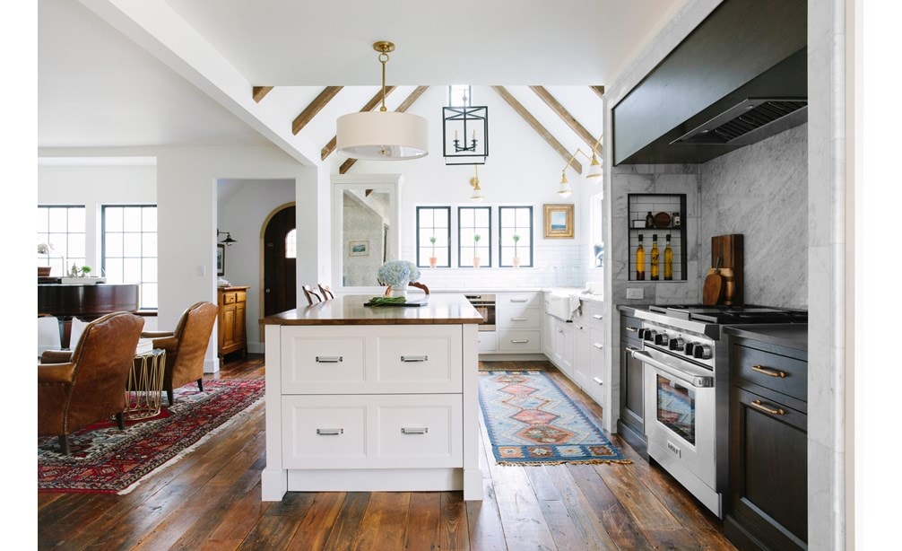 Wolf 36" Gas Range 4 Burner Infrared Griddle (GR364G) shown with Sub-Zero 30" Designer Over and Under Refrigerator Freezer (IT-30CI)