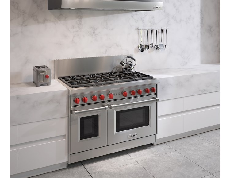 48" Gas Range - 8 Burners (GR488) Wolf Rangetop