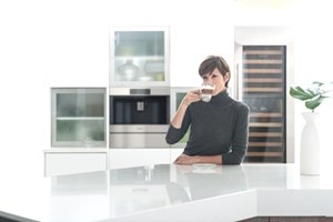 Craft and customize 15 professional-quality coffee drinks with a Wolf Built-In Coffee System