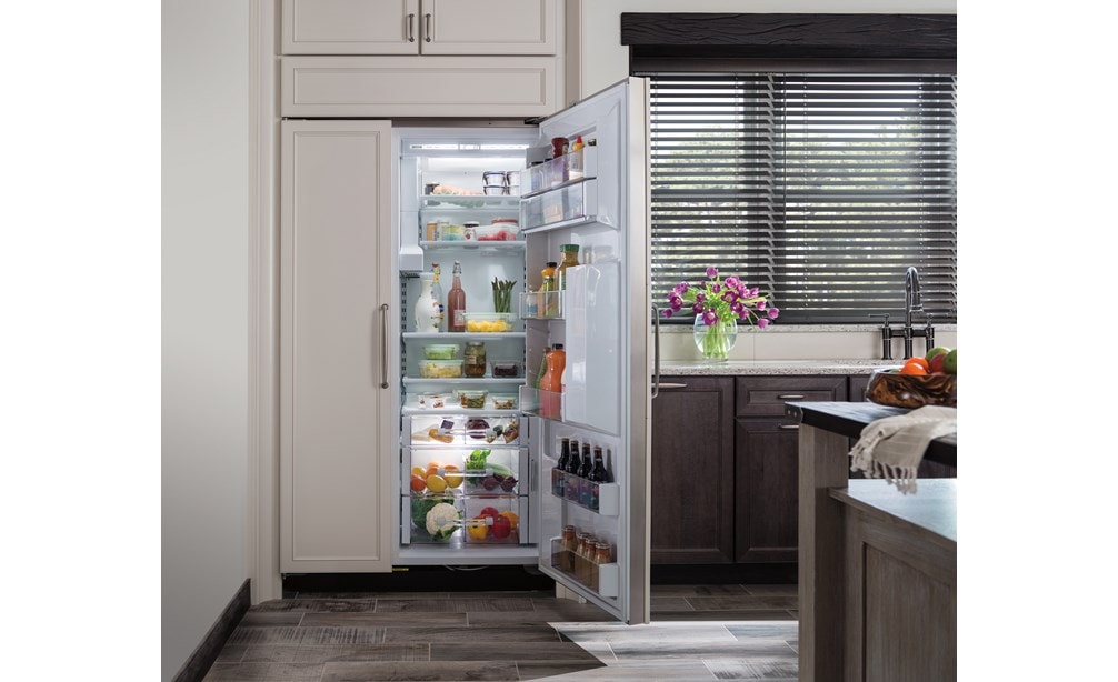 Interior view of Sub-Zero 42" Classic Side by Side Refrigerator Freezer with Dispenser Panel Ready (BI-42SD/O)