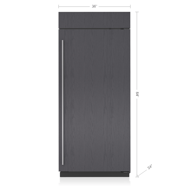 SubZero 36" Classic Refrigerator Panel Ready