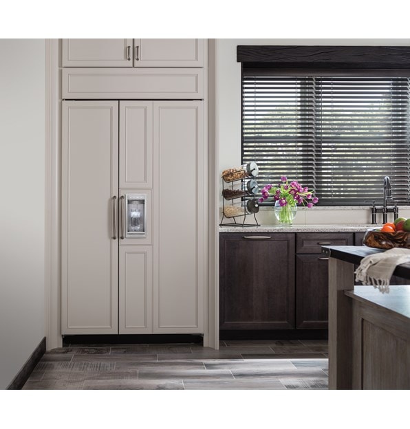 Sub-Zero 42" Classic Side by Side Refrigerator Freezer with Dispenser Panel Ready (BI-42SD/O) - Formerly Built-In shown with vintage panels