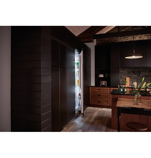 Sub-Zero 24" Integrated Column Refrigerator - Panel Ready (IC-24R) paired with Wolf Gourmet 4-Slice Toaster (WGTR104S)