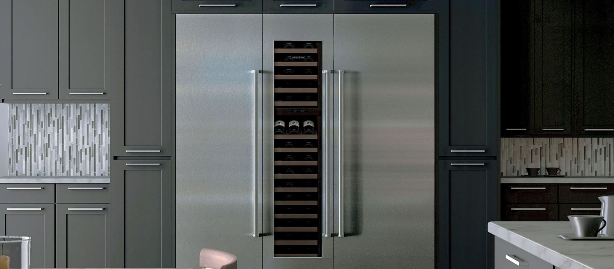 Sub-Zero 30 Inch Refrigerator Column with Internal Dispenser (DEC3050RID)