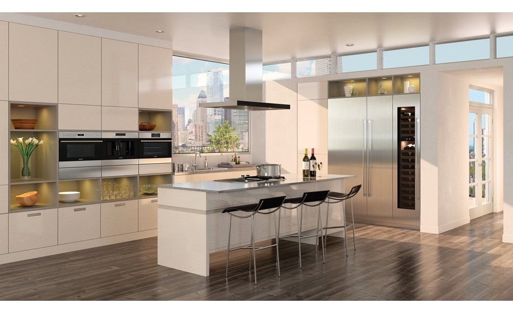 Sub-Zero 30" Designer Column All Refrigerator (IC-30RID) with 18 " Designer Column All Freezer (IC-18FI)