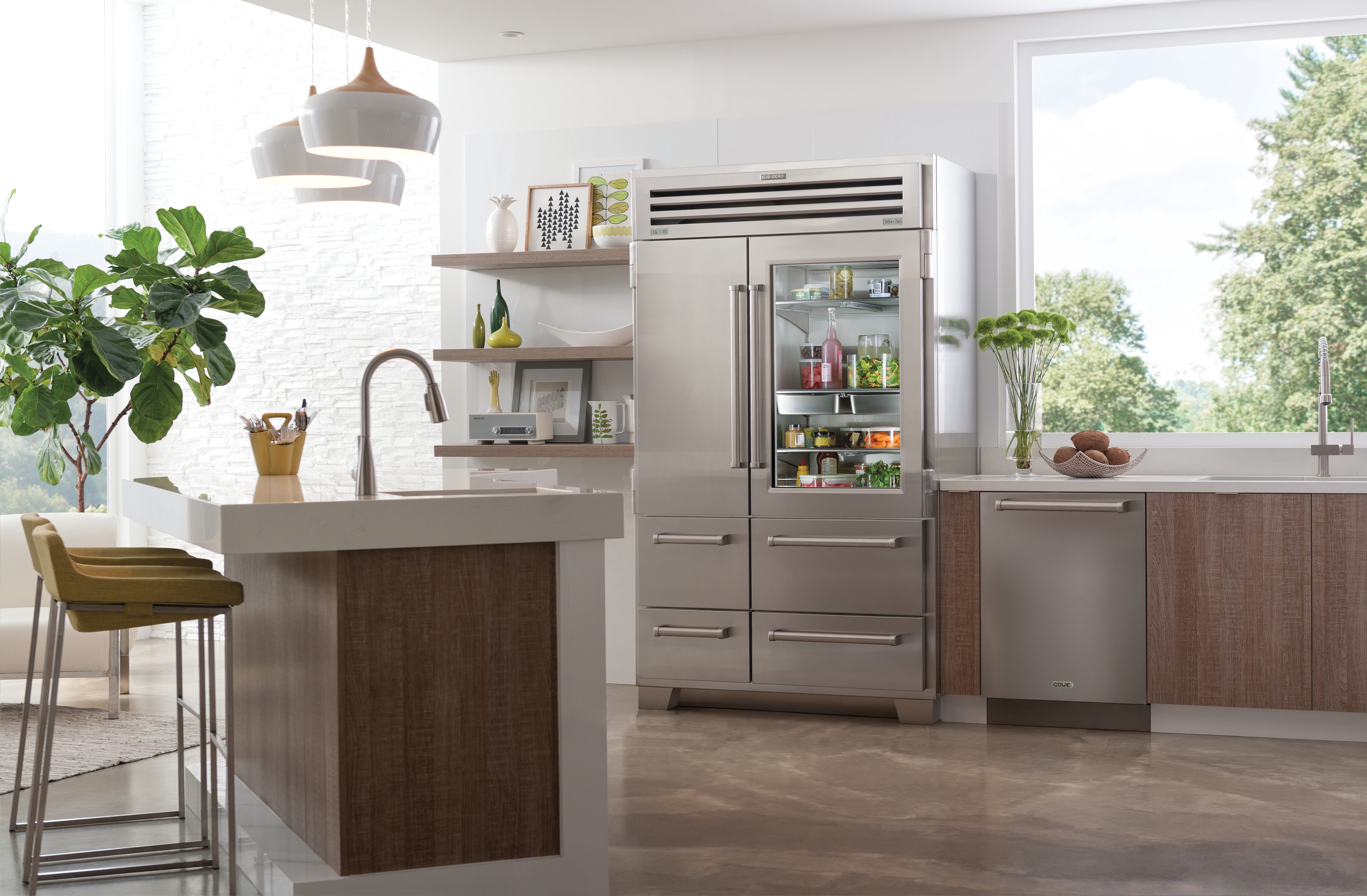 Sub-Zero 48" PRO Glass Door Refrigerator Freezer Ice maker (648PROG)