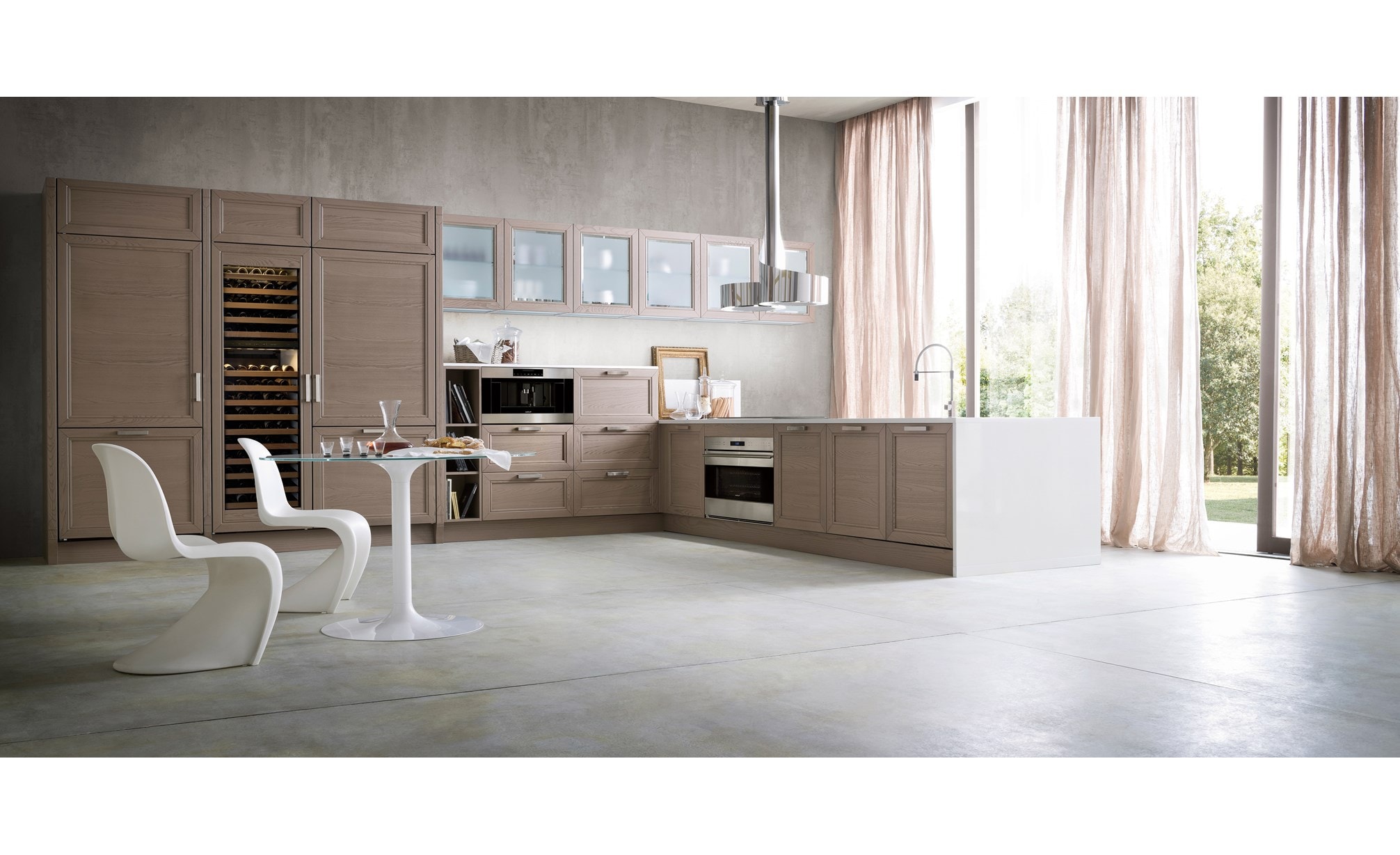 Sub-Zero 30" Overlay Wine Storage (BW-30/O) paired with 36" Classic French Door Refrigerator/Freezer with Internal Dispenser (BI-36UFDID/O)