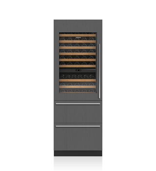 Sub-Zero 30" Designer Wine Storage with Refrigerator Drawers - Panel Ready DET3050WR