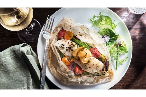 Fish en Papillote recipe using the Wolf E Series Oven