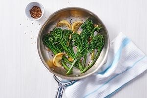 Broccolini recipe using the Wolf Induction Range