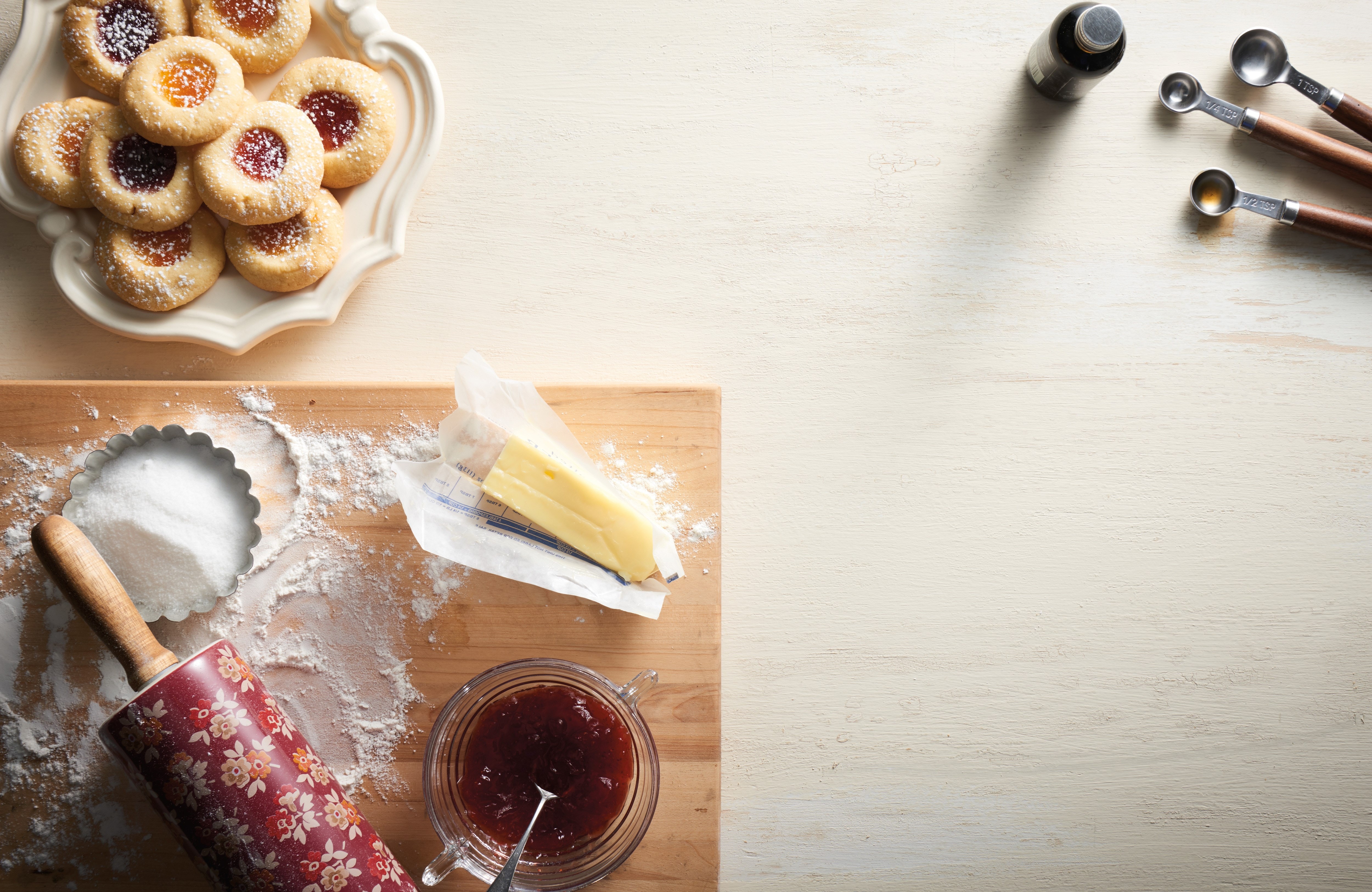 Jam thumbprint cookies recipe from Sub-Zero, Wolf, and Cove