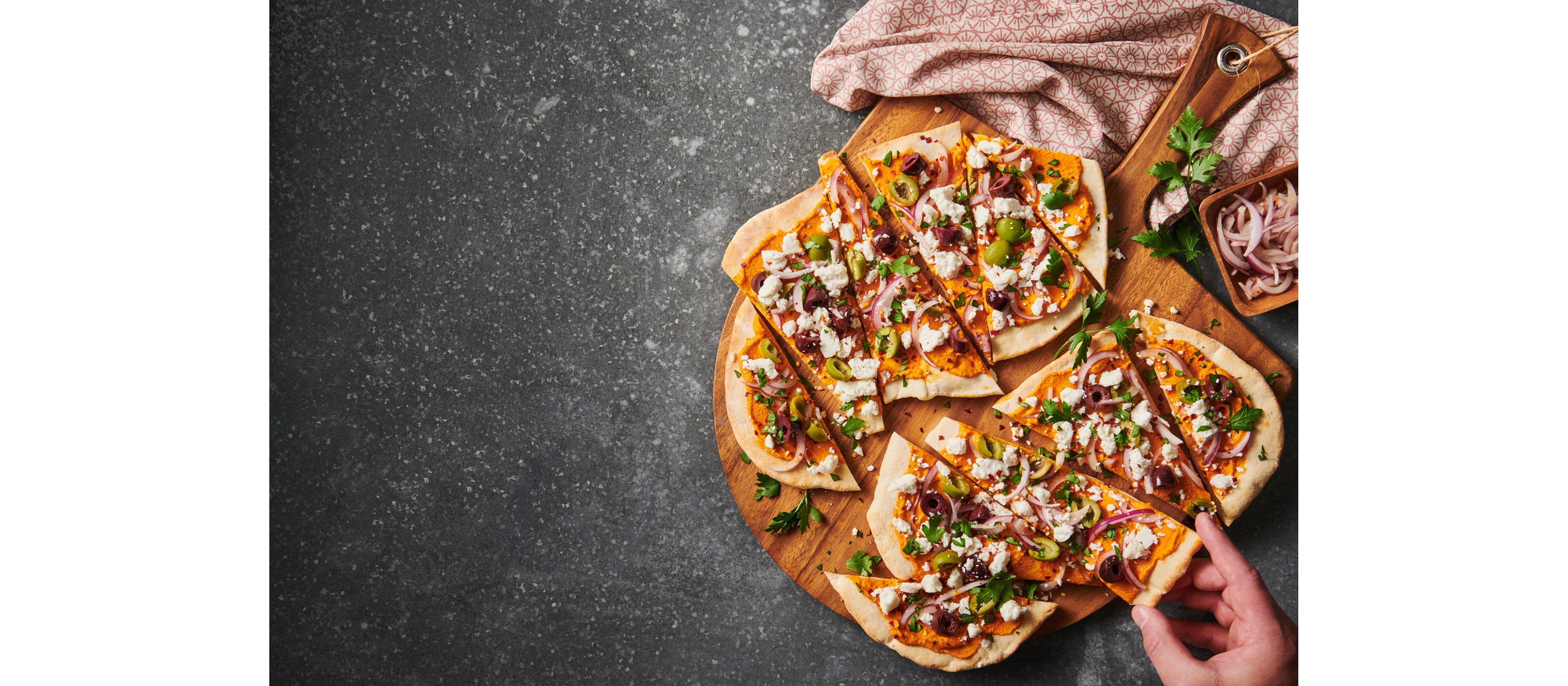 Easy and delicious Flatbread Pizza Dough recipe using the Stone Mode setting of your Wolf Oven