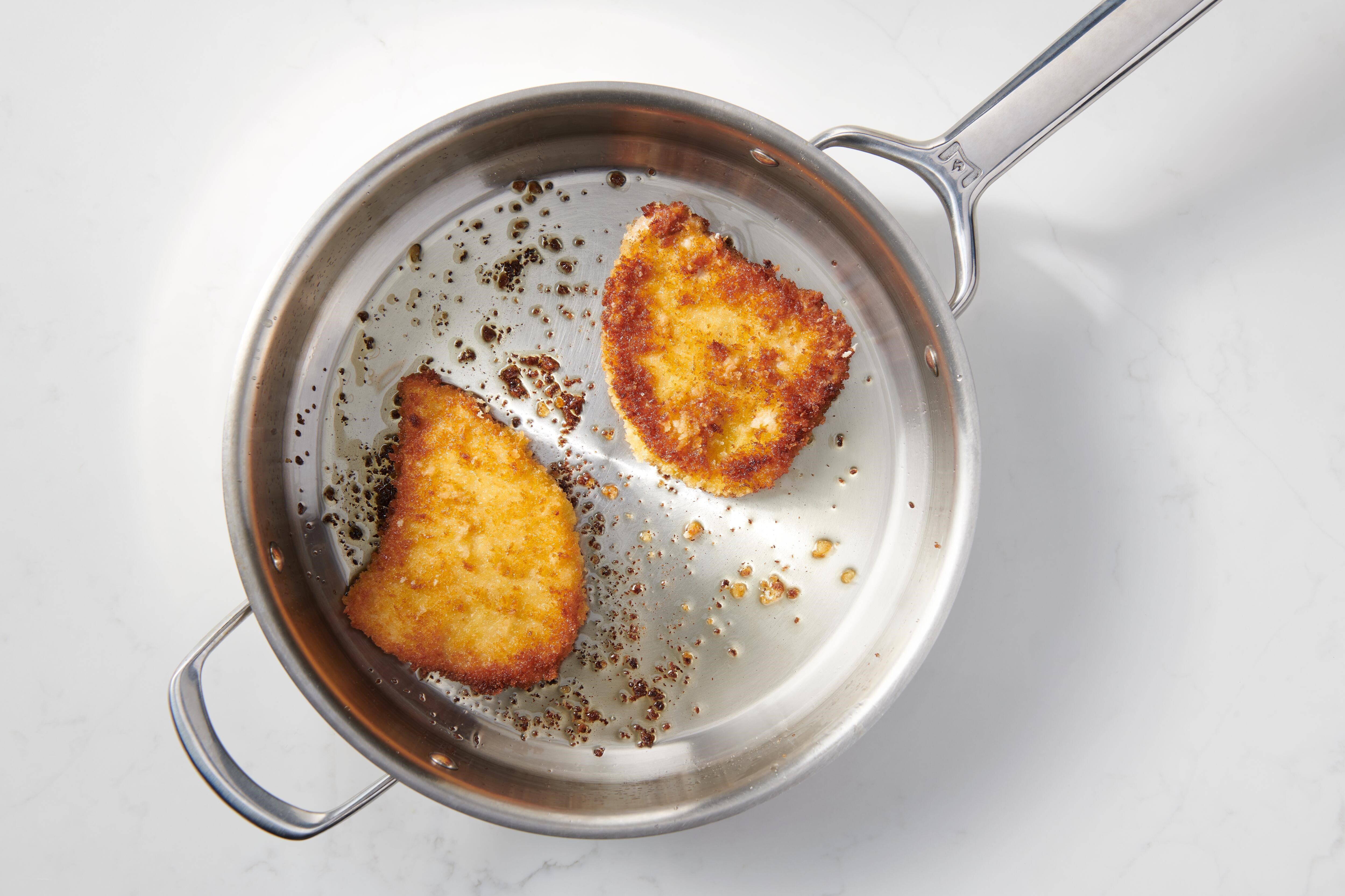Easy and delicious Pork Schnitzel  recipe using the Panfry Mode setting of your Wolf Oven