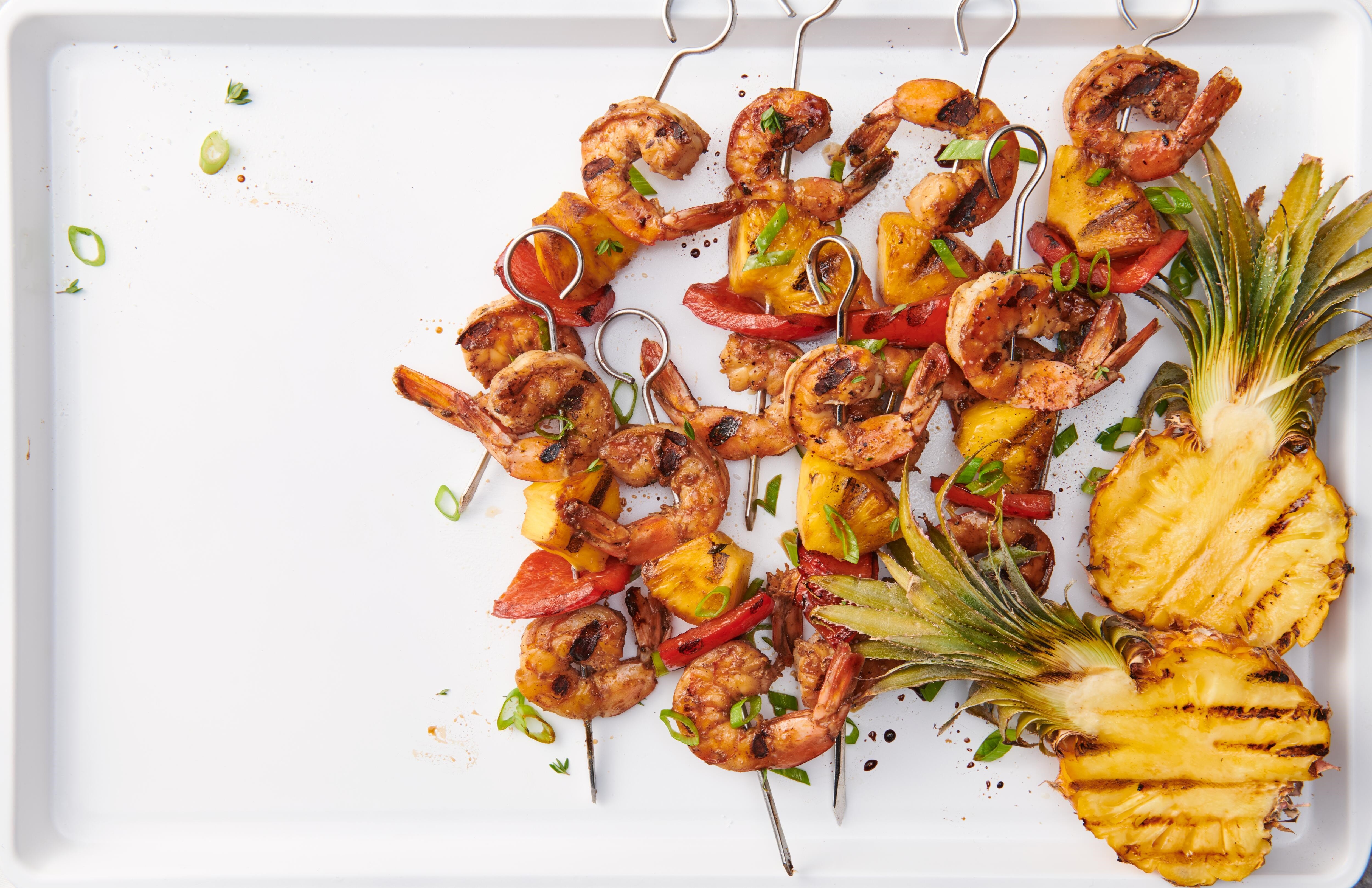 Easy and delicious Jamaican Jerk Shrimp Kebabs recipe using your Wolf Dual Fuel Range