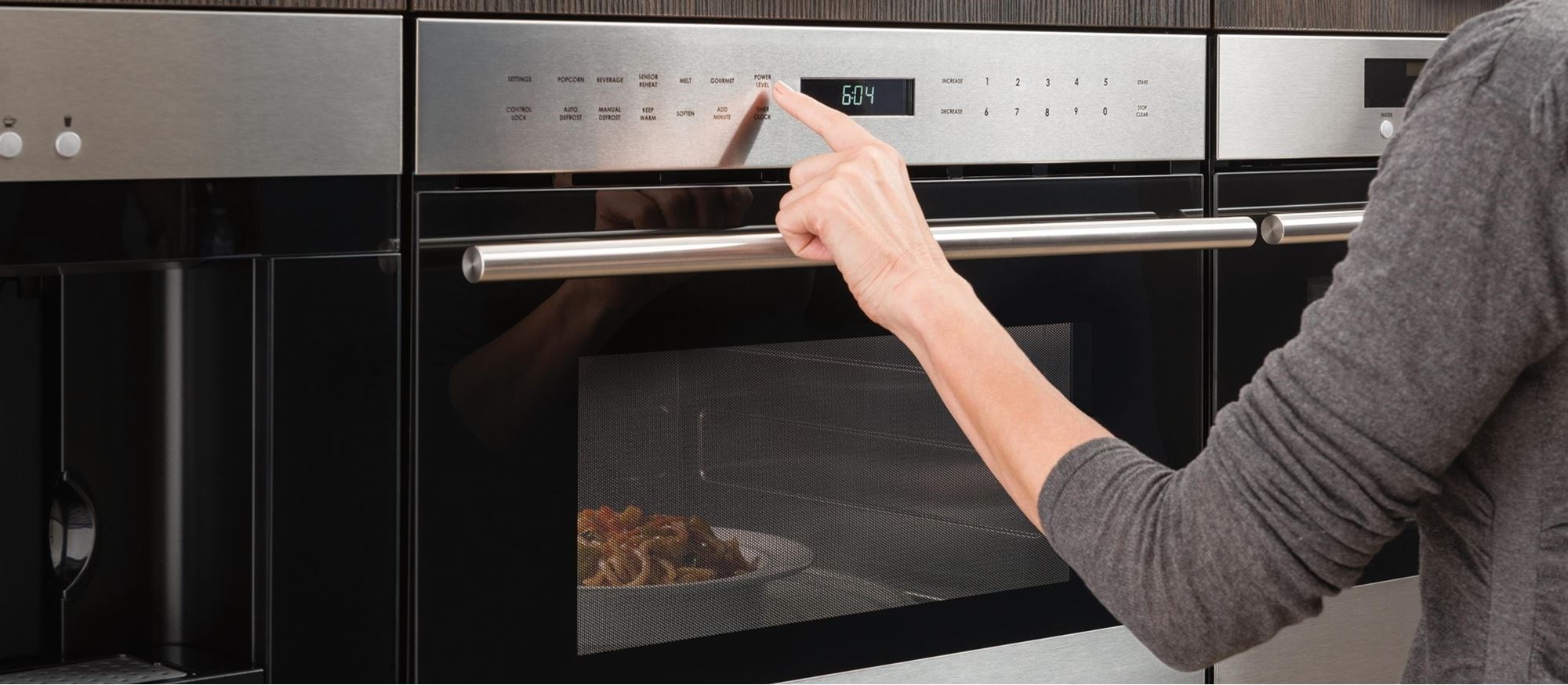 Wolf Built-In Microwaves available in drawer, drop-down door and side-swing microwave models blending beautifully into your kitchen design