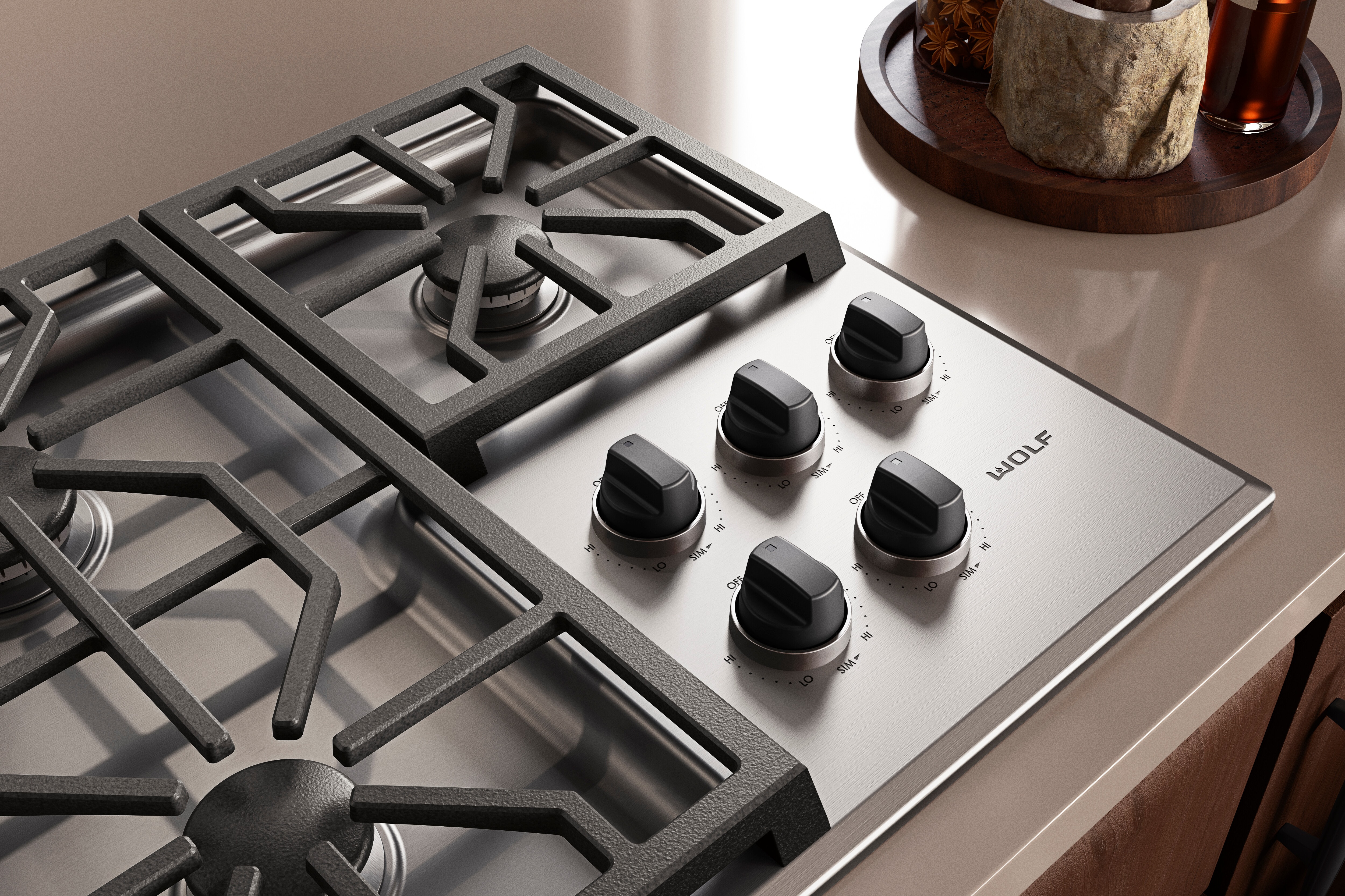 36 Professional Gas Cooktop - 5 Burners