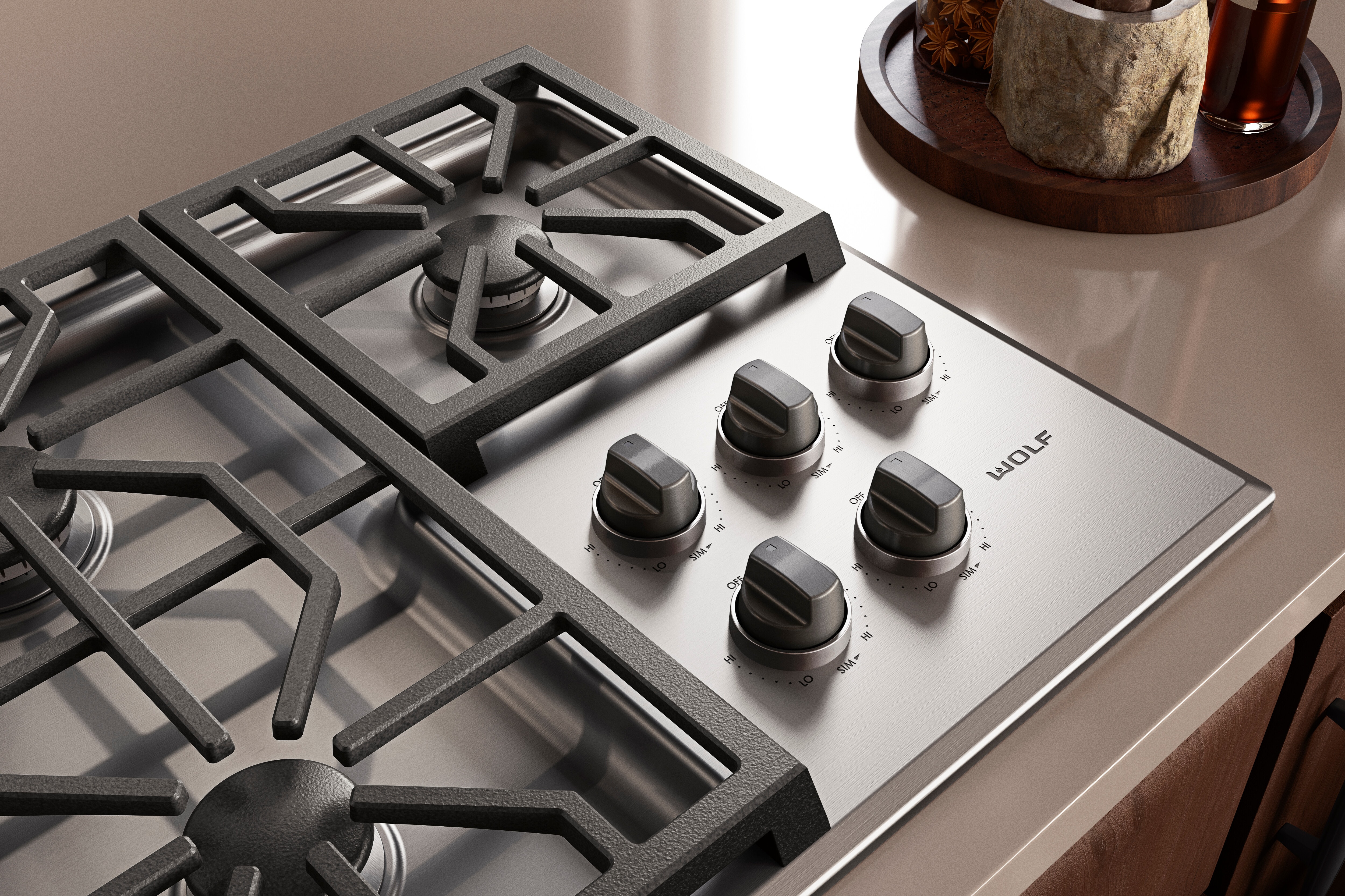 Gas 5 burner hot sale cooktop