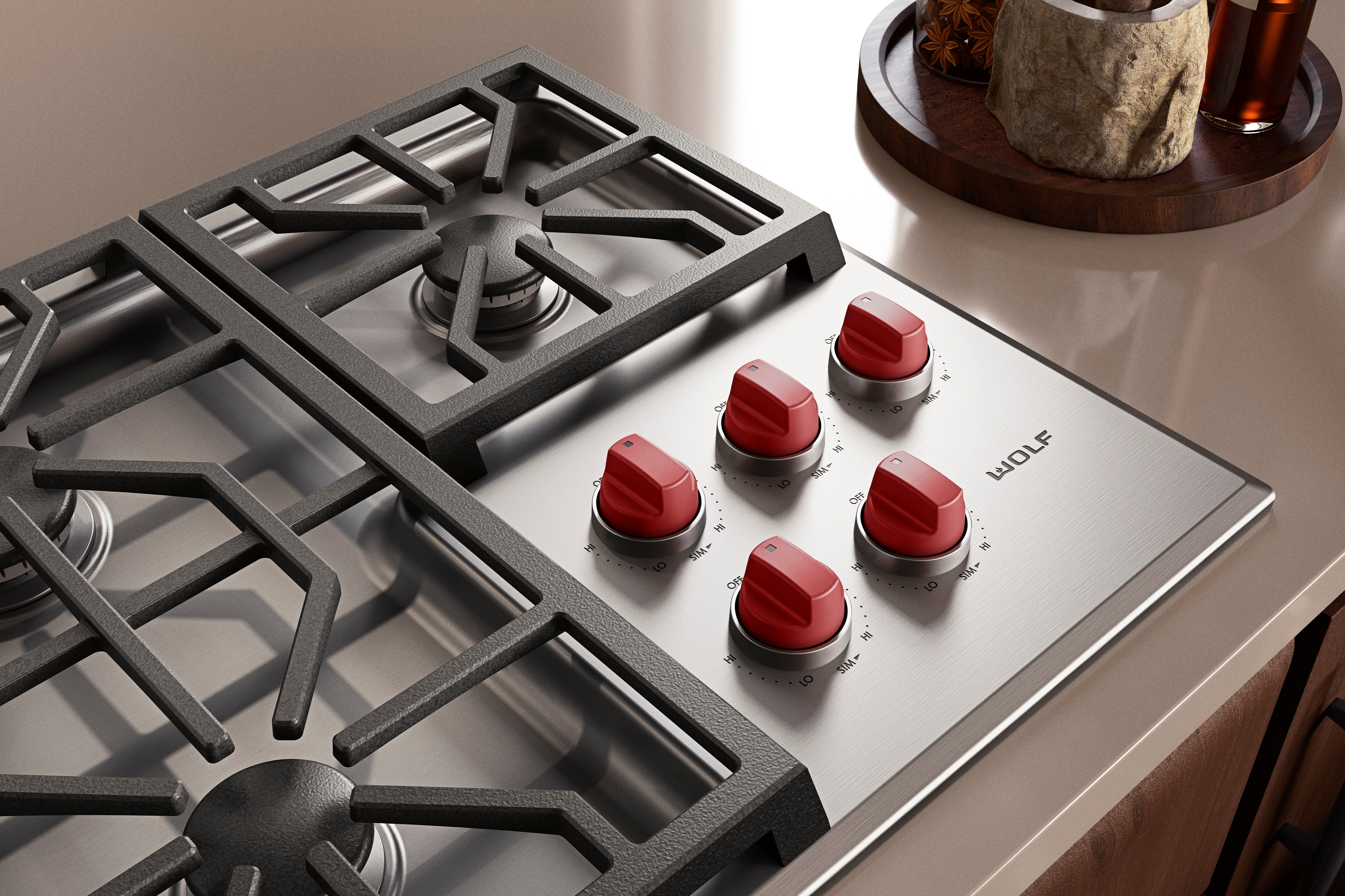 36 Professional Gas Cooktop - 5 Burners