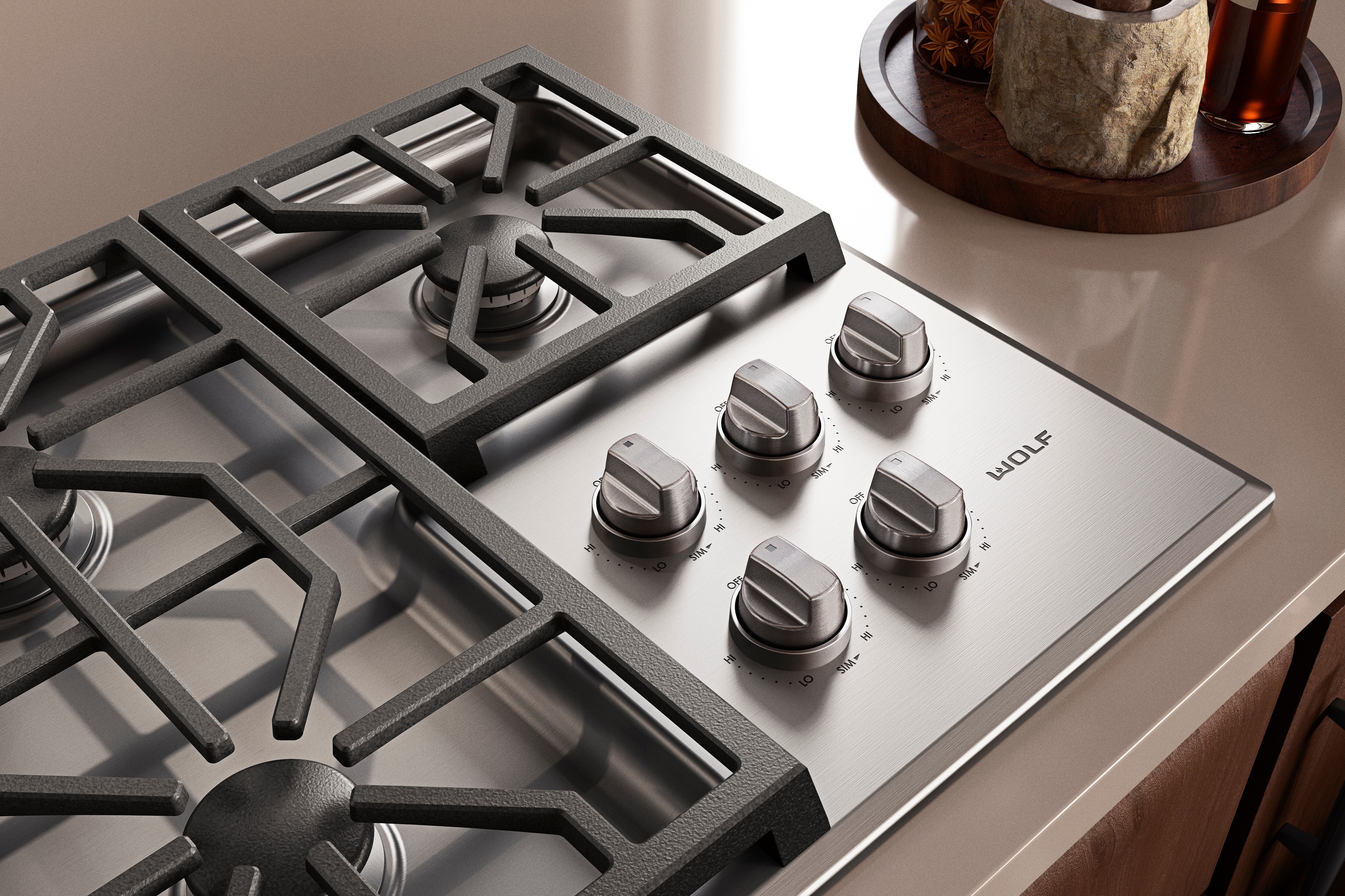 36 Professional Gas Cooktop - 5 Burners