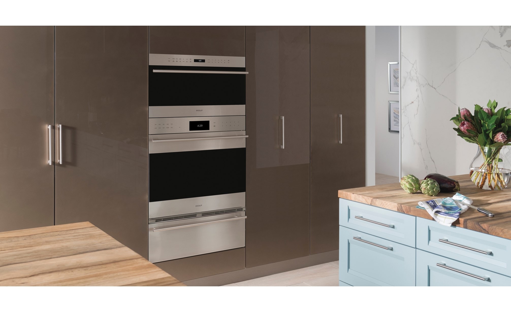 Wolf 30 E Series Transitional Drop Down Door Microwave Oven MDD30TE S TH