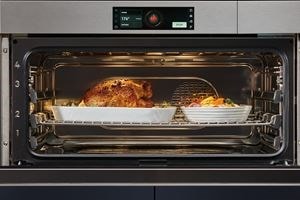 Wolf Convection Steam Oven offers a spacious interior allowing multiple dishes to cook side by side.