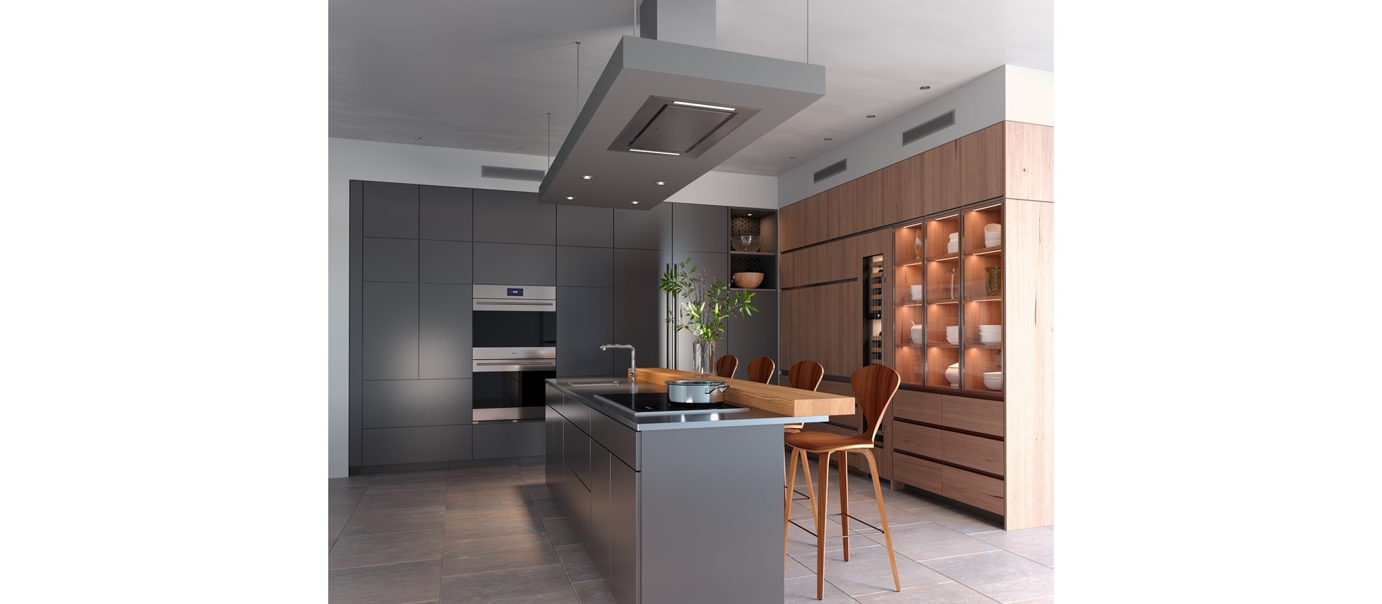 Wolf 36" Ceiling-Mounted Hood - Stainless Steel (VC36S)