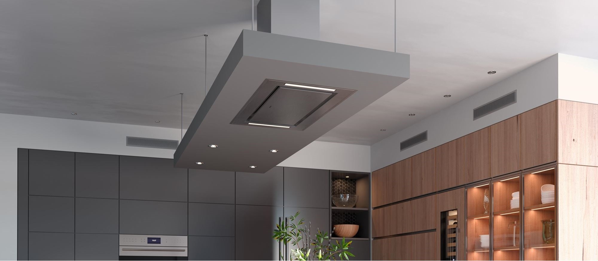 Wolf 36&quot; Ceiling-Mounted Hood - Stainless Steel (VC36S)