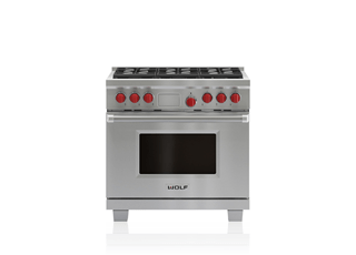 Wolf Legacy Model - 36" Dual Fuel Range - 6 Burners DF366