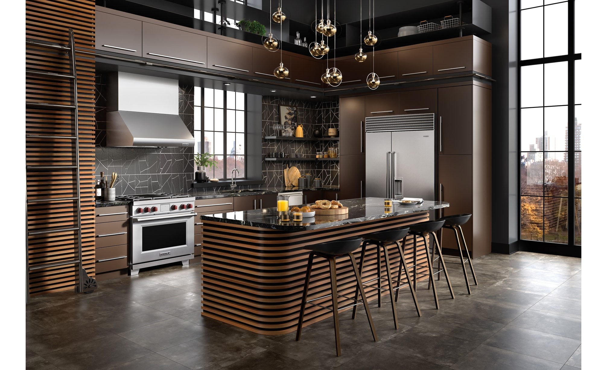 Wolf 36" Dual Fuel Range 4 Burner Infrared Charbroiler (DF36450C) Cooktop