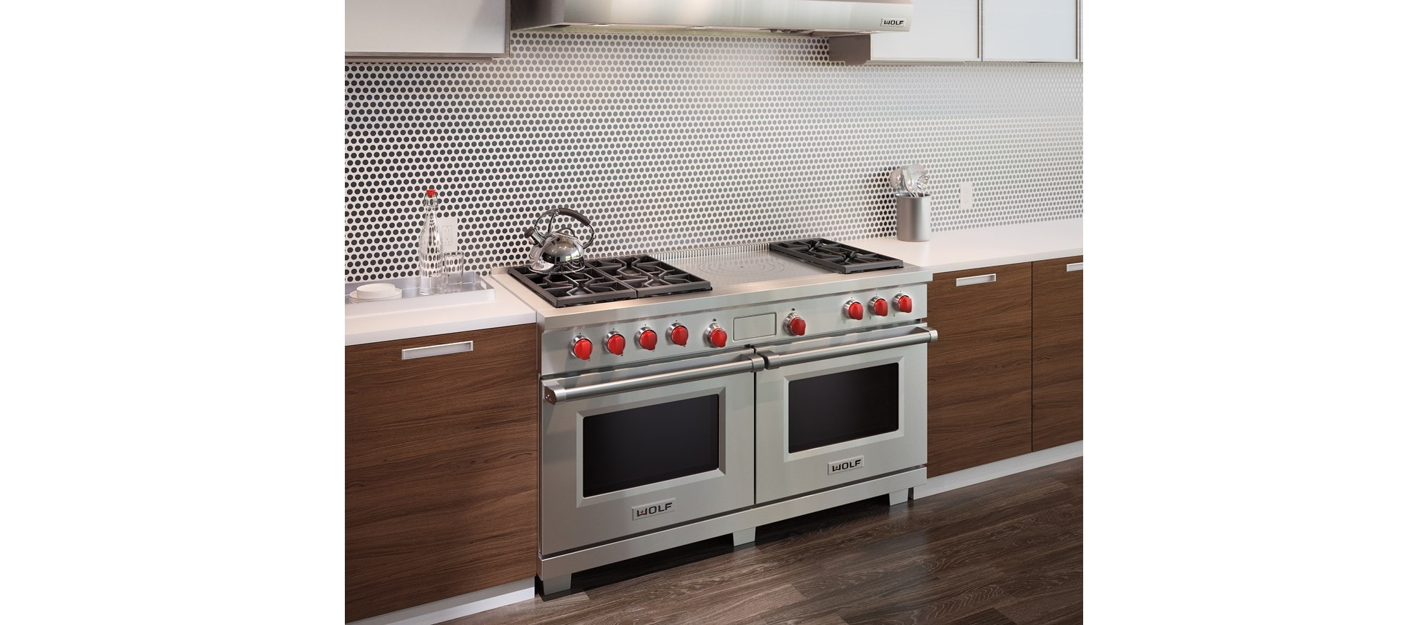 Wolf 60" Dual Fuel Range 6 Burner French Top (DF606F) 