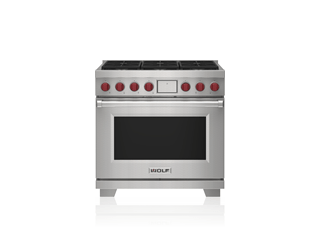 Wolf 36 in. 5.5 cu. ft. Oven Freestanding Gas Range with 6 Sealed