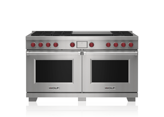 Wolf 60" Dual Fuel Range - 6 Burners and Infrared Dual Griddle DF60650DG/S/P