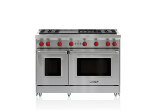 Wolf 48" Gas Range - 4 Burners, Infrared Charbroiler and Infrared Griddle GR484CG