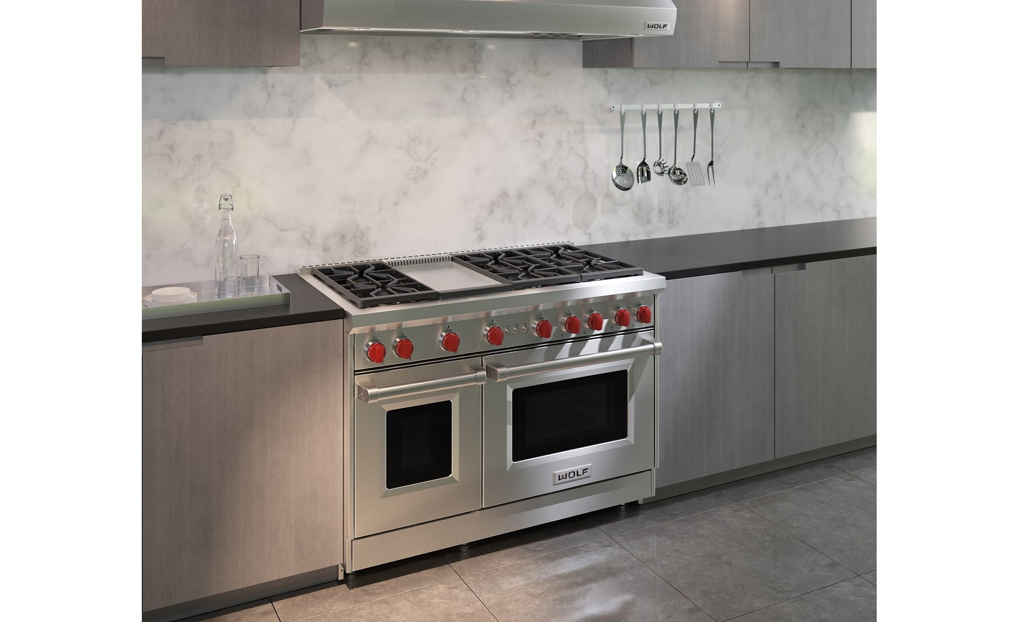 Wolf range 6 shop burner with griddle