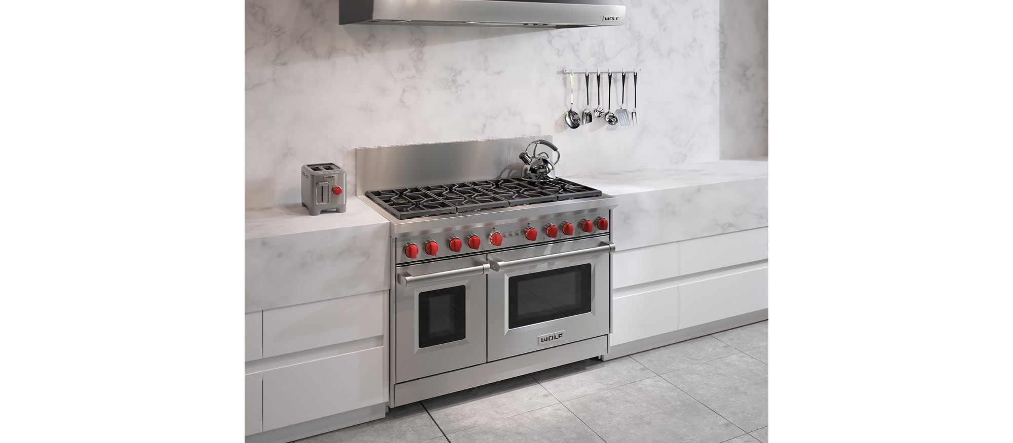 48" Gas Range - 8 Burners (GR488) Wolf Rangetop