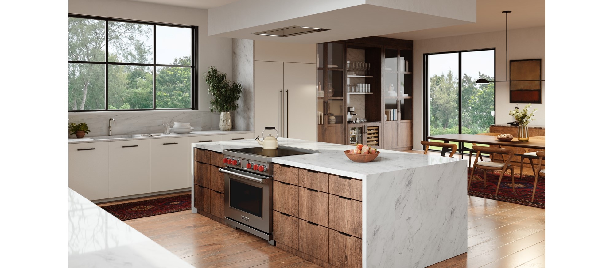 Wolf 36" Professional Induction Range (IR36550/S/P) with Red Knobs